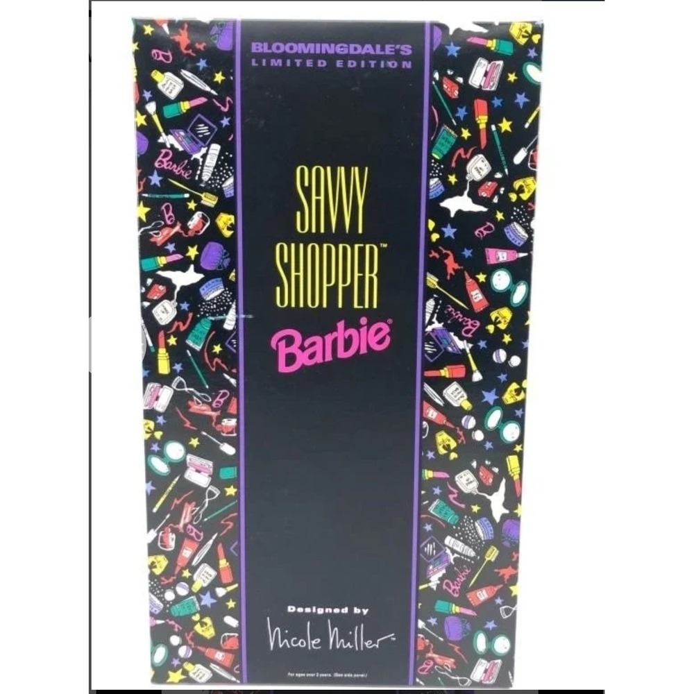 1994 Savvy Shopper Barbie Nicole Miller Bloomingdale's NRFB 90s Cluttercore Pop